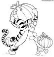 Lamina para colorear personajes de dibujos animados en halloween